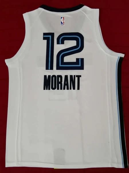 New Men 12 Ja Morant Jersey White Memphis Grizzlies Jersey Throwback S