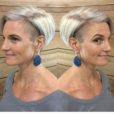 Awesome Pixie Undercut Hairstyle For Older Women Short Hairstyles