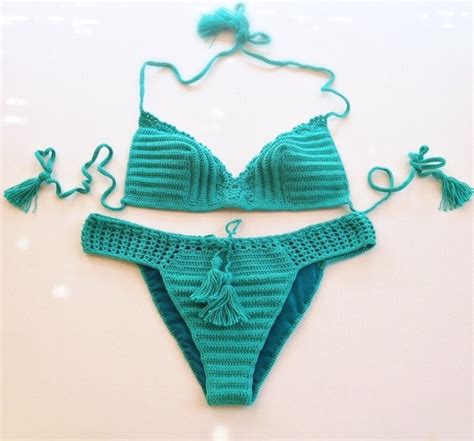 summer crochet bikini set women swimwear swimsuit coverage etsy