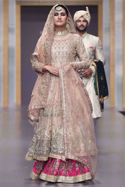 Buy Pakistani Bridal Dress In Pink Color For Wedding Nameera By Farooq