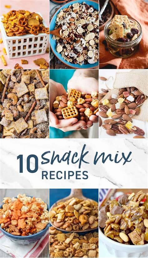 10 Snack Mix Recipes Snack Mix Recipes Snacks Snack Mix