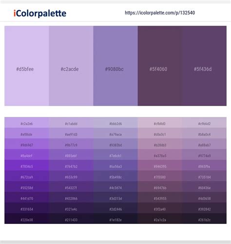 9 Latest Color Schemes With Lavender Purple And Mulled Wine Color Tone