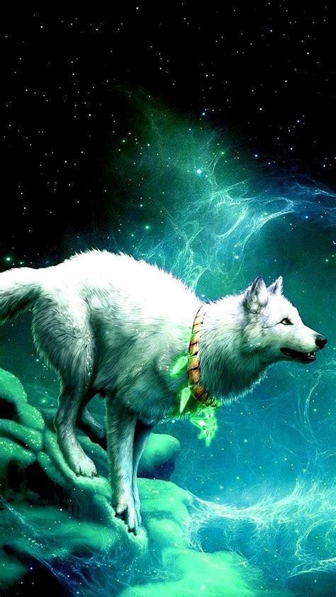 Green Wolf Spirit Fantasy Wolf Wolf Spirit Animal Wolf Wallpaper