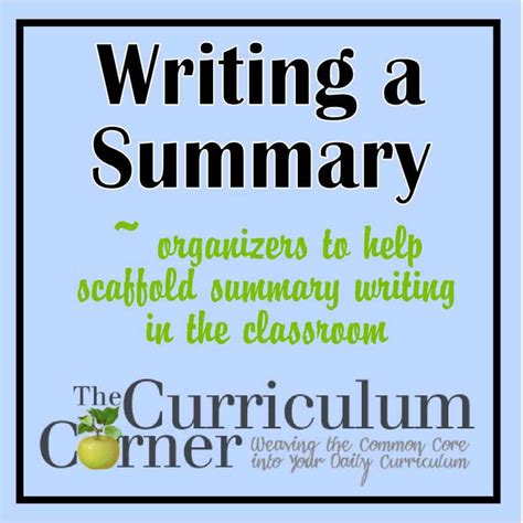 Summary The Curriculum Corner 123