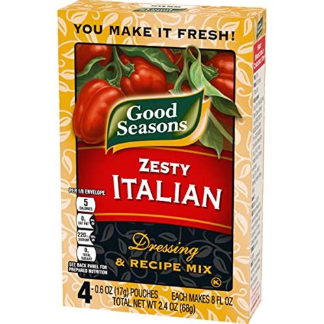 Good Seasons Zesty Italian Salad Dressing And Recipe Mix 06 Oz Envelopes