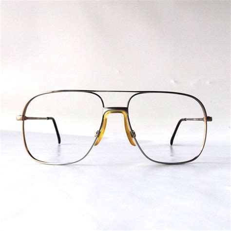vintage 90 s nos square eyeglasses metal silver taupe frames modern retro eye glasses eyewear