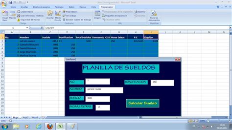 Como Usar Excel Como Hacer Una Planilla De Sueldos Con Visual Basic
