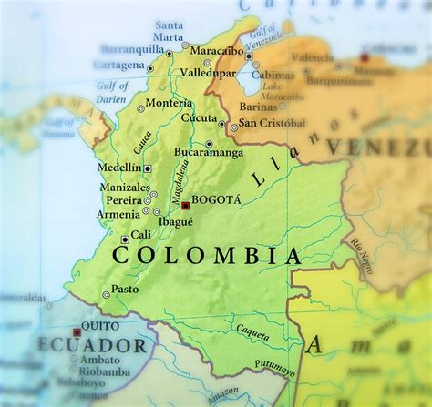 26 Cities In Colombia Map
