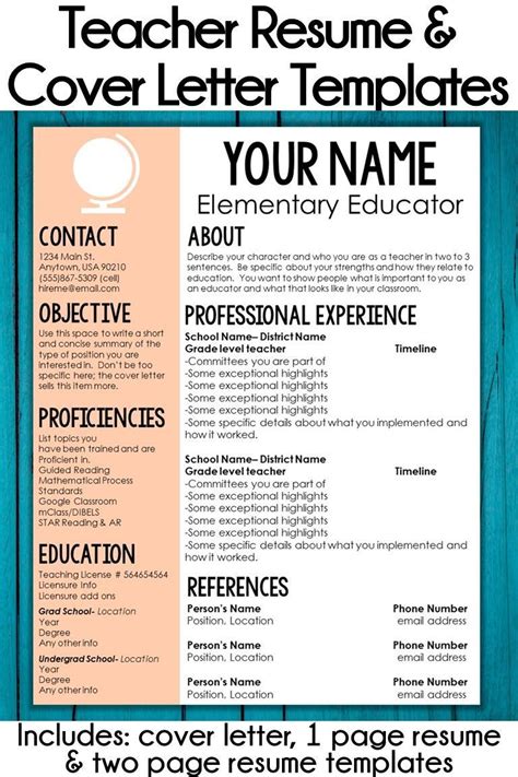 Get access to our teacher resume samples, examples and writing guide. Best Teacher Resume Templates Of Editable Teacher Resume ...