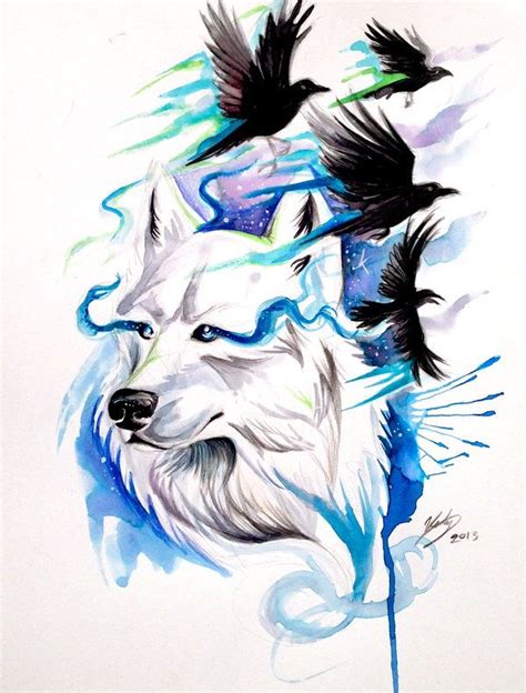 Wolf And Ravens Print Win Original By Lucky978 On Deviantart Raven