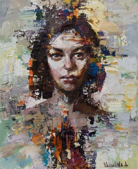 Abstract Woman Portrait Painting Original Oil Painting 2016 Oil