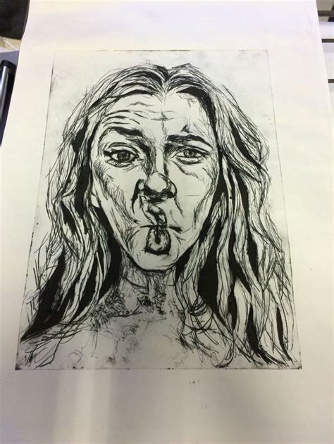 A4 Etching Art Male Sketch Humanoid Sketch