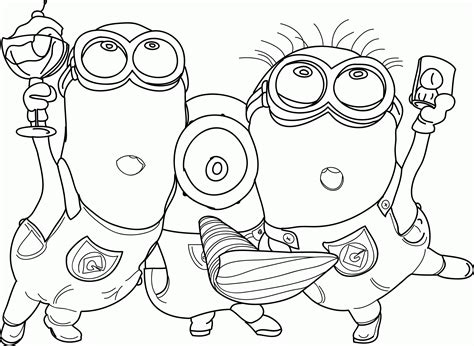 Despicable Me 2 Minions Party Time Coloring Page Coloring Home