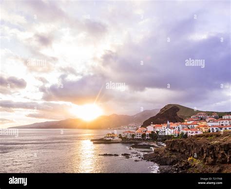 View Of Canical A Town In The Madeira Island Portugal At Sunset