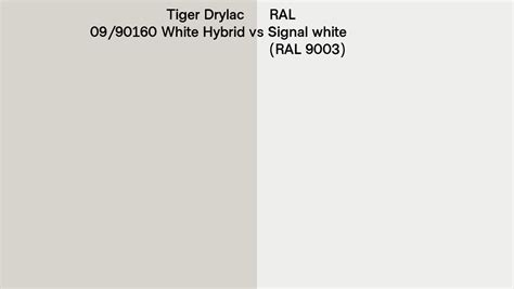Tiger Drylac White Hybrid Vs Ral Signal White Ral Side