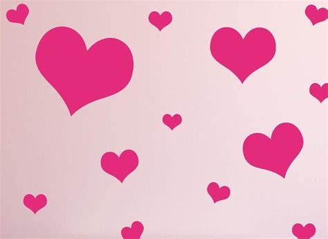 Love Hearts Wall Stickers Or Ceiling Stickers 20 Pack Heart Wall