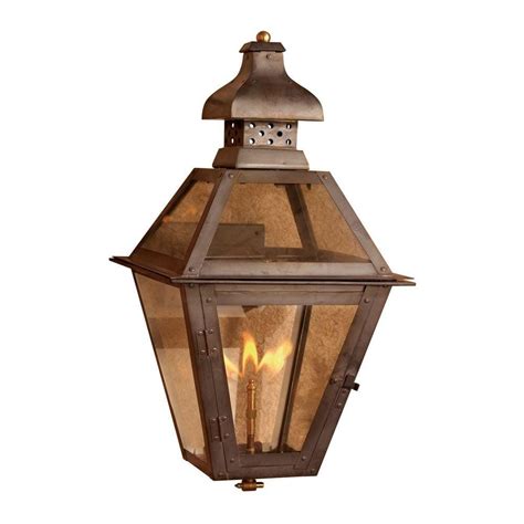 Titan Lighting Maryville 23 In Outdoor Washed Pewter Gas Wall Lantern