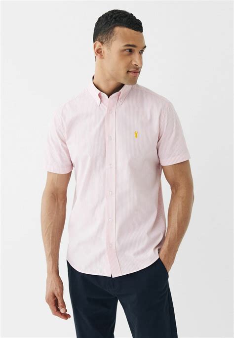 Next Short Sleeve Stripe Hemd Pink Whitepink Zalandode