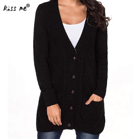 2018 Autumn Winter Fashion Women Long Sleeve Loose Knitting Cardigan