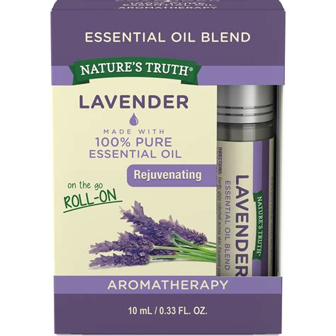 Lavender Essential Oil Roll On Soothing Blend 10 Ml Gcms Tested By Natures Truth