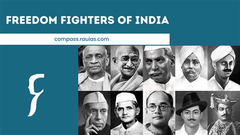 Major Freedom Fighters Of India From To List Rau S Ias