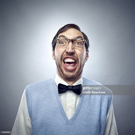 Nerd Student Making A Funny Smiling Face Stock Photo Getty Images