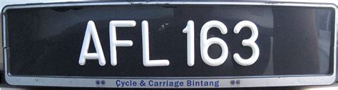 Categories of vehicle registration numbers. Rojak Punya: Vehicle Plates in Malaysia