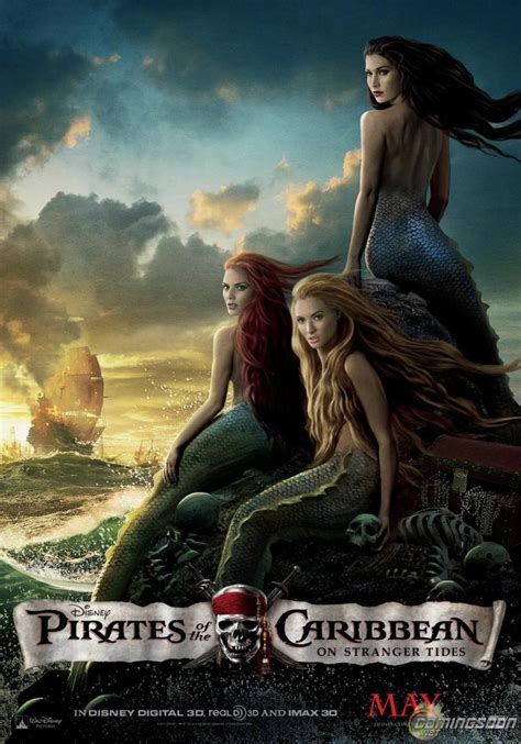 new pirates of the caribbean on stranger tides poster features multiple mermaids heyuguys