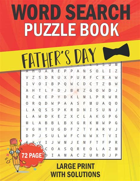 Fathers Day Word Search Puzzle Book Brain Games Extra Large