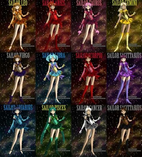 Sailor Scouts Zodiac Signs Sailor Scouts Sailor Moon Sailor