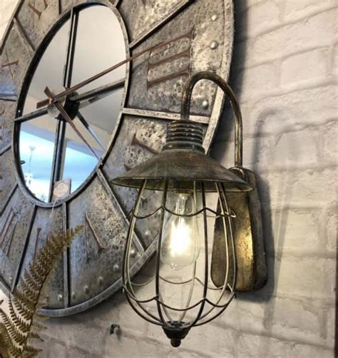 London barrel sconce indoor battery operated integrated led wall sconce with candle flicker mode and brown/beige shade. Industrial metal battery operated wall light in Wall Lights