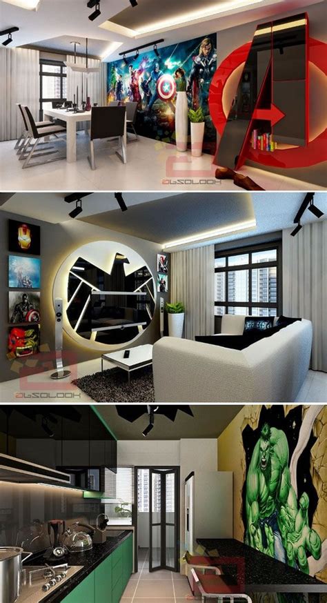 Swimming pool, internet, air conditioning, hot tub, tv, satellite or cable, washer & dryer, children welcome, parking, no smoking, heater ✓ bedrooms. 10 Coolest Themed Apartments | Avengers room, Avengers ...