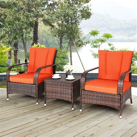 Great savings & free delivery / collection on many items. Costway 3PCS Outdoor Patio Mix Brown Rattan Wicker ...