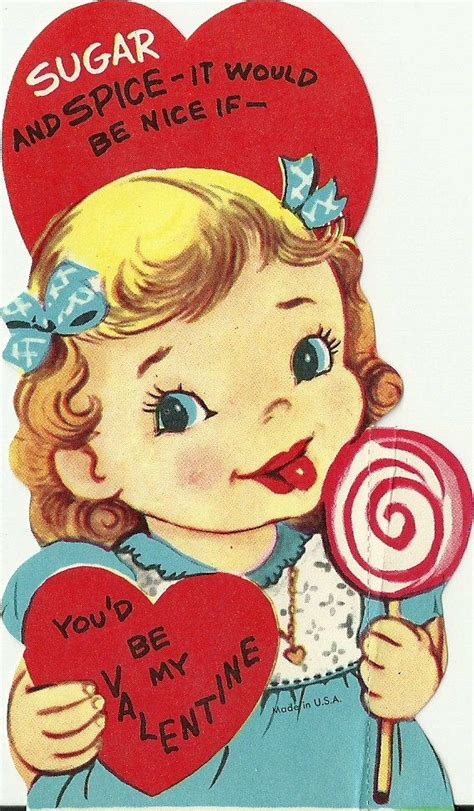 Vintage Valentines Day Card 1950s By Madcrafting On Etsy 300