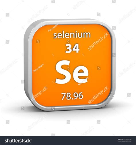 Selenium Material On The Periodic Table Part Of A Series Stock Photo