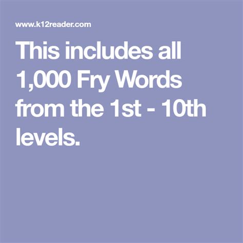 Fry Word Complete List Of 1000 Words Printable Sight Word Lists Images