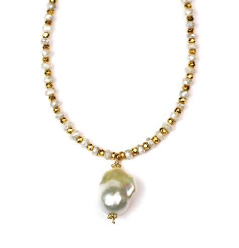 Baroque Pearl Pendant Necklace Cristinav