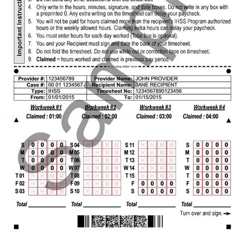 Ihss California Timesheets