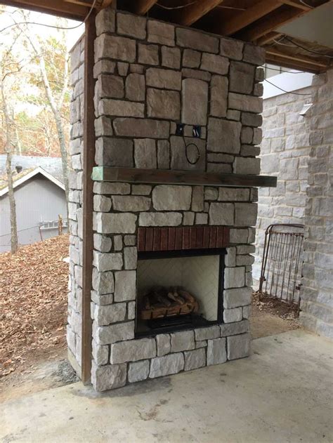 How We Built Our Outdoor Fireplace On Our Patio Porch Backyard