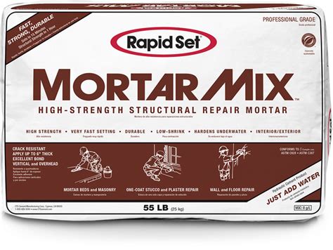 Mortar Mix High Strength Structural Repair Mortar 55 Lb