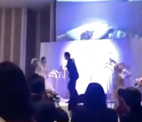Groom Exposes Cheating Bride During Wedding Ceremony By Playing Video