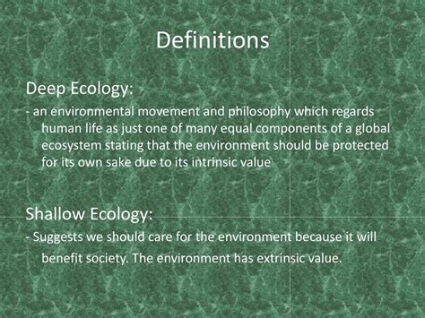 Outline And Shallow And Deep Ecology Ppt Download