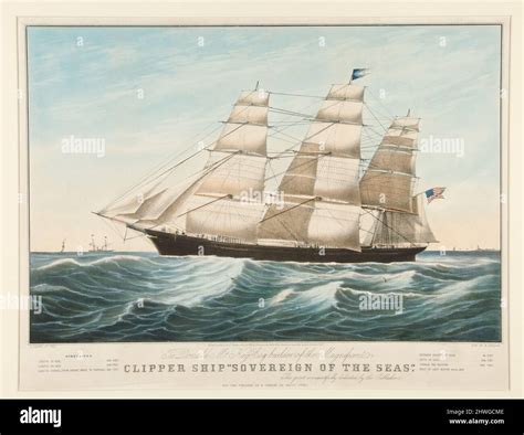 Clipper Ship Sovereign Of The Seas Artist Nathaniel Currier