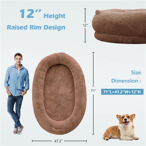 Human Dog Bed Giant Dog Beds For Humans Size Fits Adult Kids Pets 71