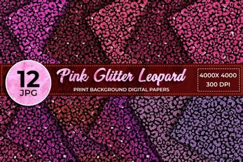 Pink Glitter Leopard Print Backgrounds Graphic By Gn Shop · Creative