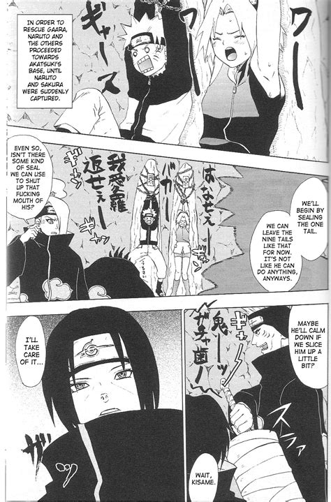 Rule 34 Akatsuki Akatsuki Naruto Bondage Comic Deidara Dialogue Doujinshi English Text
