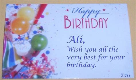 Happy Birthday Ali Happy Birthday Birthday Greeting Cards