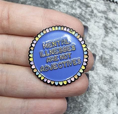 Mental Health Pin Enamel Pin Badge Mental Illness T Etsy