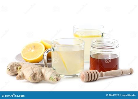 Ginger Tea With Honey And Lemon Stock Photo Image Of Horizontal