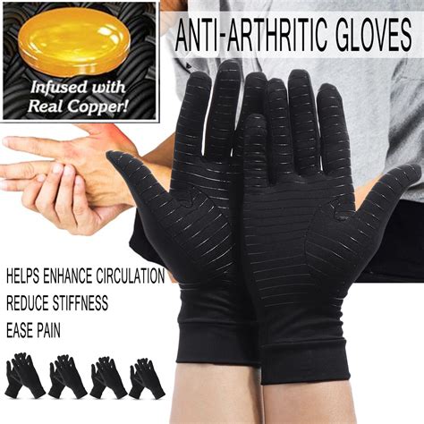 Anti Arthritis Copper Compression Therapy Glove Rheumatoid Hand Pain